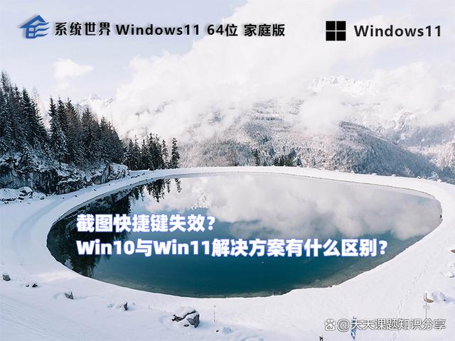 截图快捷键失效？Win10与Win11解决方案有什么区别